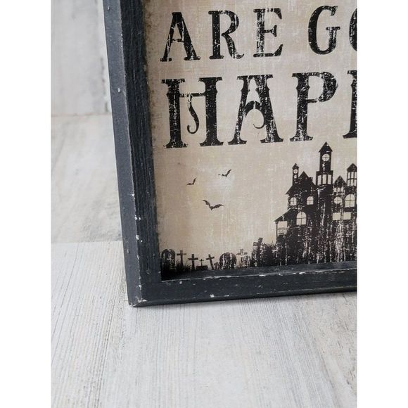 Square One ghostly things are going to happen wall sign Halloween prop decor - Picture 4 of 11